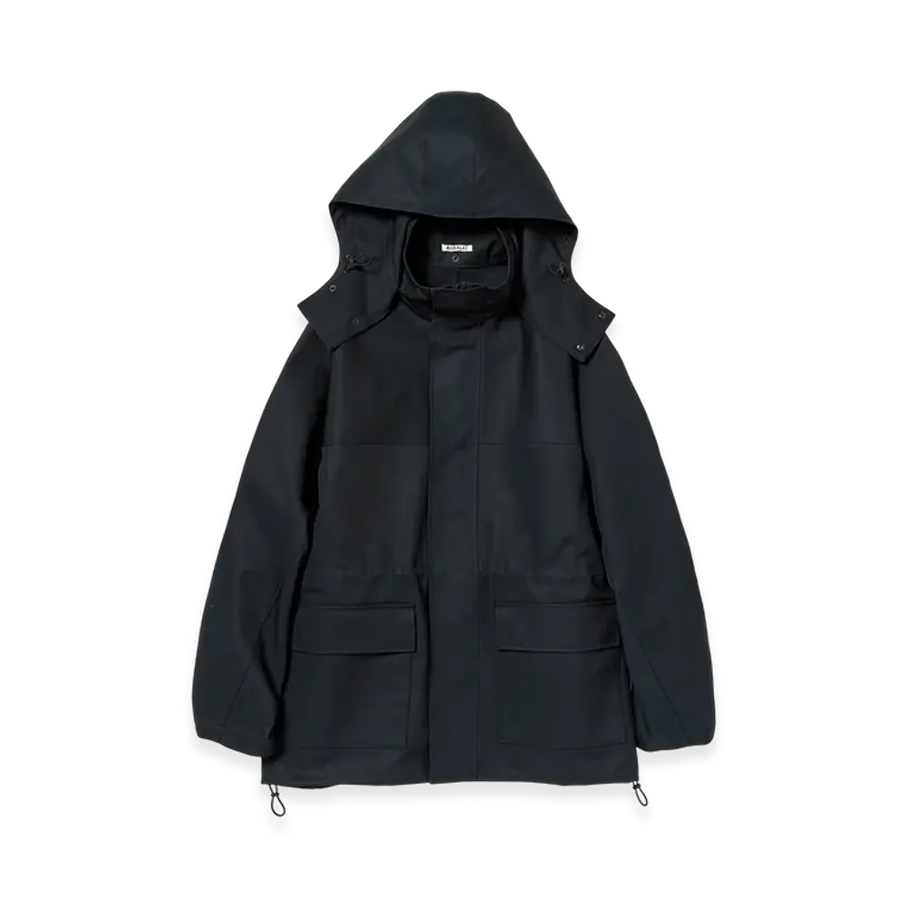 AURALEE High-Density Bonded Cotton Gabardine Blouson "Dark Navy"