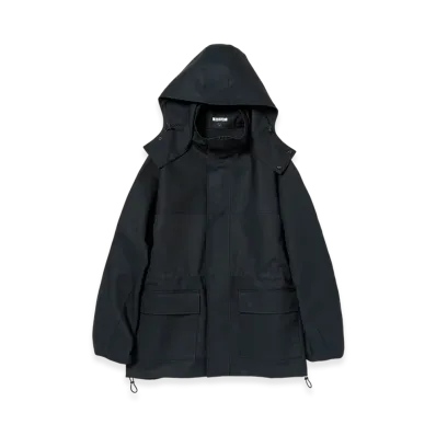 AURALEE High-Density Bonded Cotton Gabardine Blouson "Dark Navy"