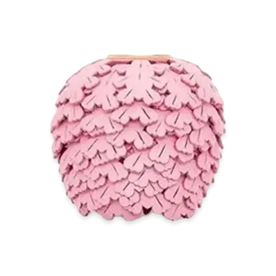 LOEWE Flower Charm In Classic Calfskin "Cotton Candy"
