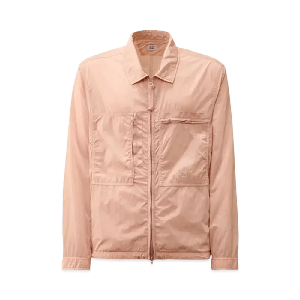 C.P. Company Chrome-R Chest Zip Pockets Overshirt "Misty Rose Pink"