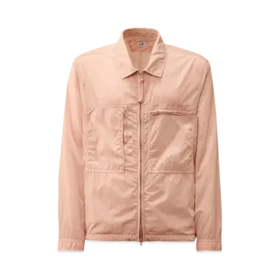 C.P. Company Chrome-R Chest Zip Pockets Overshirt "Misty Rose Pink"