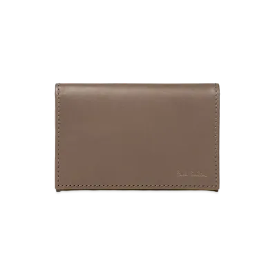 Paul Smith Striped Colored Edge Business Card Holder "GrayishBeige"