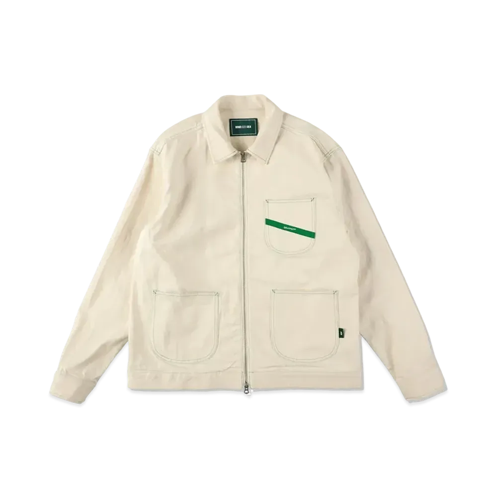 WIND AND SEA Organic Cotton Denim Jacket "Natural"