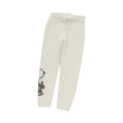 GELATO PIQUE x PEANUTS Junior Snoopy x Bear Jacquard Pullover & Long Pants Set "Off White"