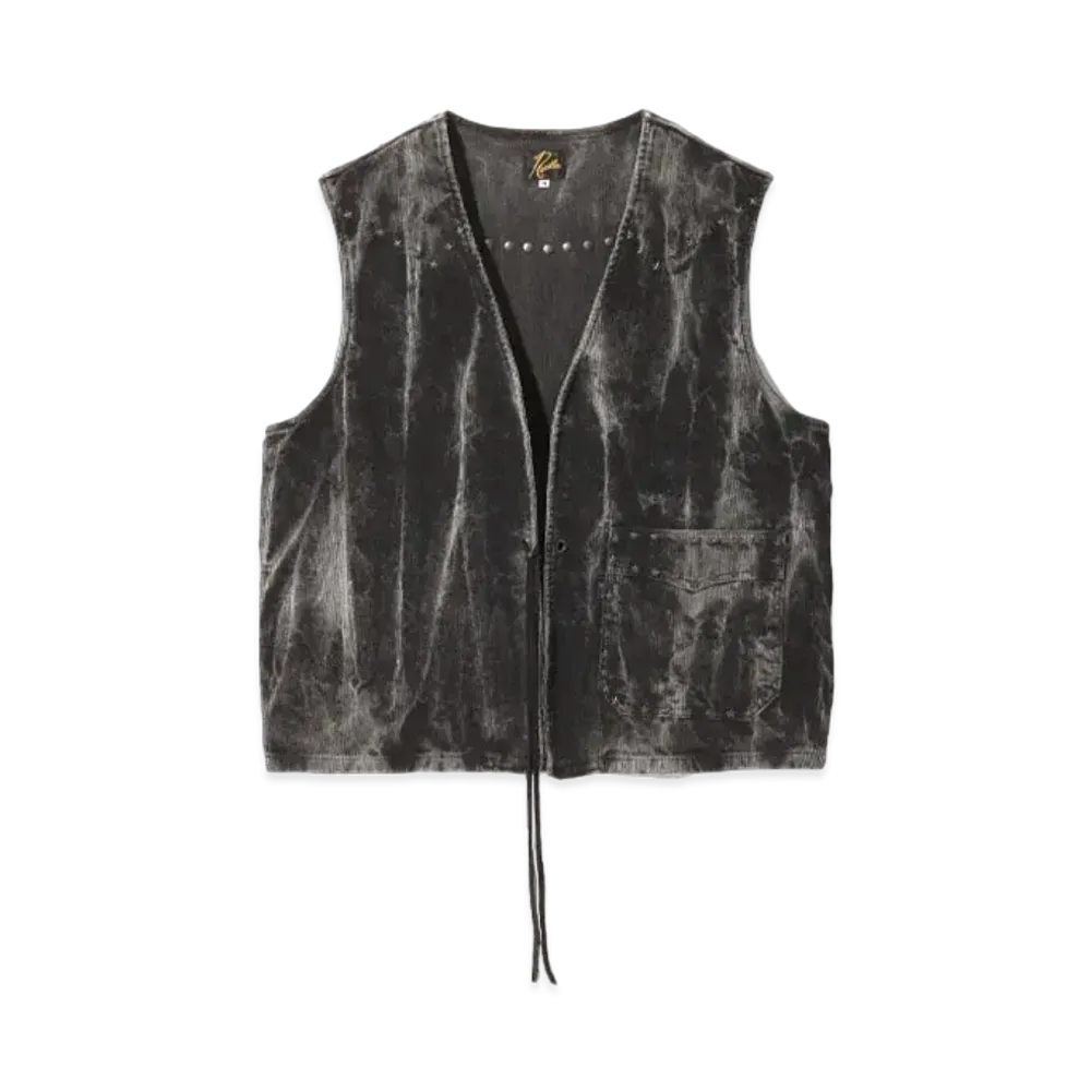 Needles 14 Corduroy String Vest "Black"