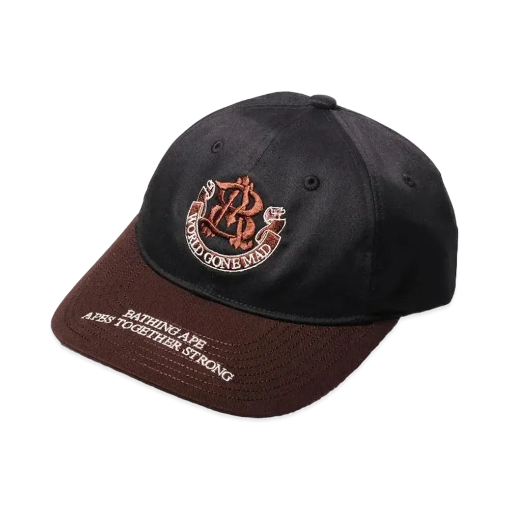A BATHING APE Contrast Panel College Cap "Black"