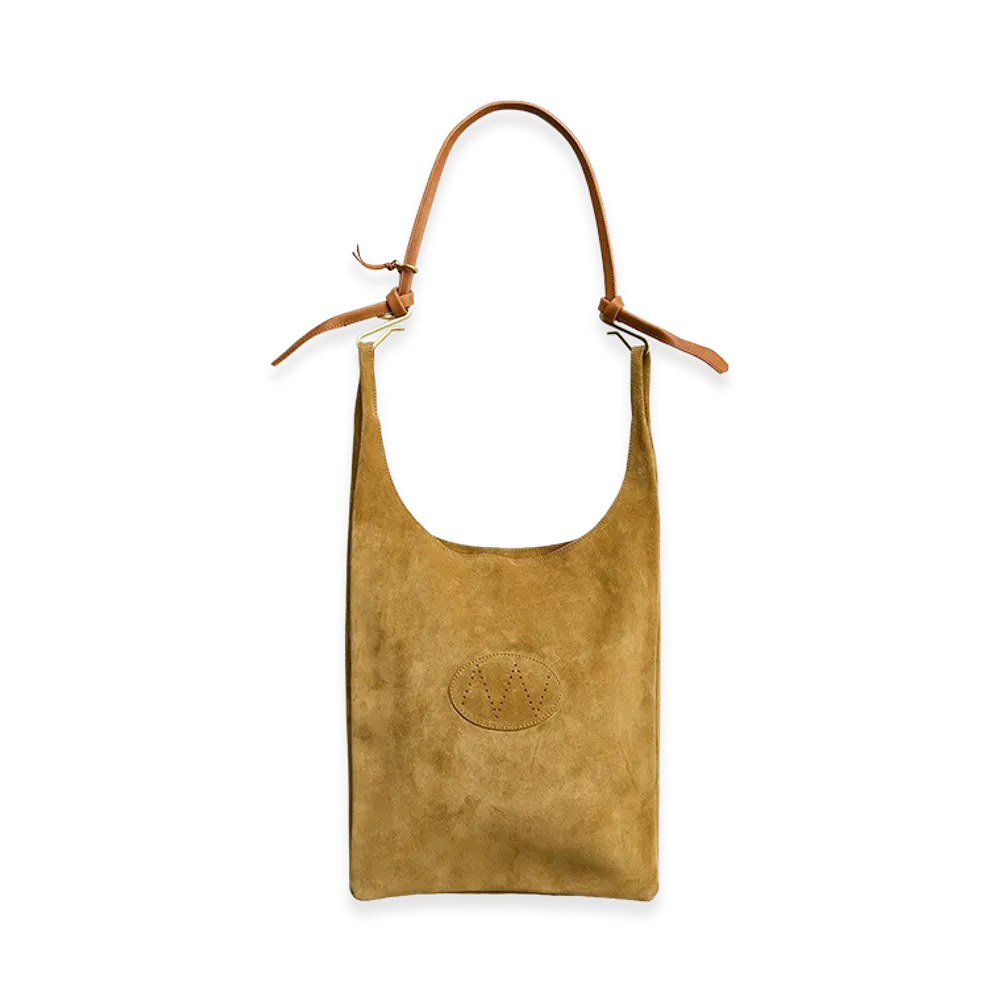 NICENESS S.O.Lowe – Midi Suede Leather Shoulder Strap Bag – Medium "Camel"