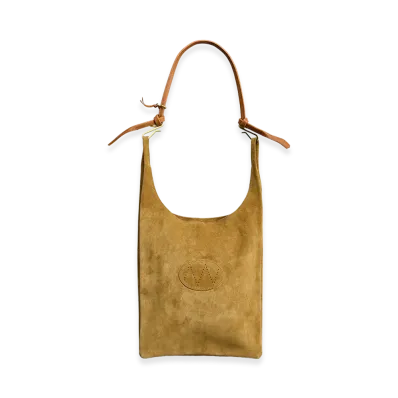 NICENESS S.O.Lowe – Midi Suede Leather Shoulder Strap Bag – Medium "Camel"