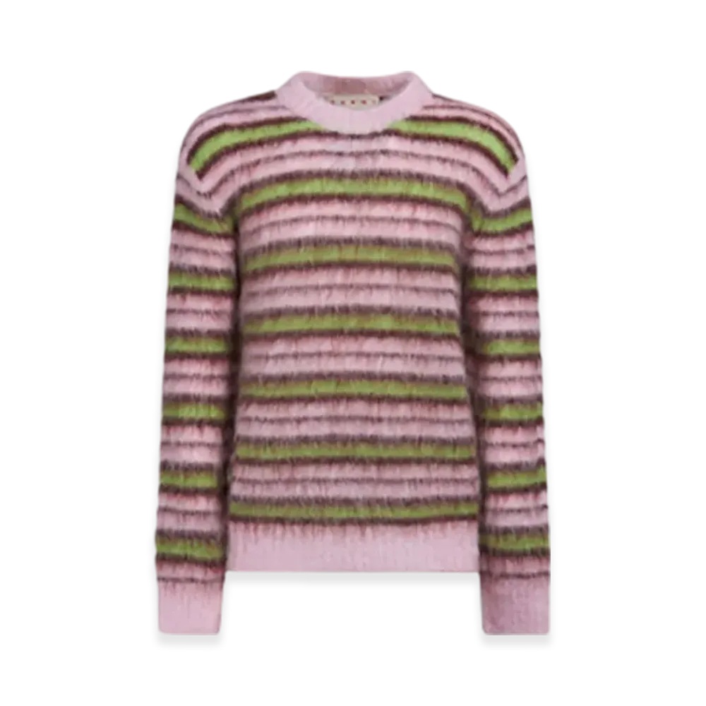 MARNI Striped Mohair Sweater "Quartz"