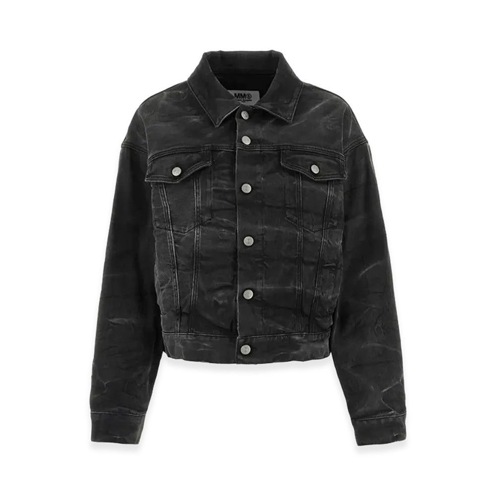 MM6 Maison Margiela Women's Stretch Denim Jacket "Black"