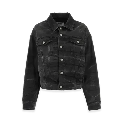 MM6 Maison Margiela Women's Stretch Denim Jacket "Black"