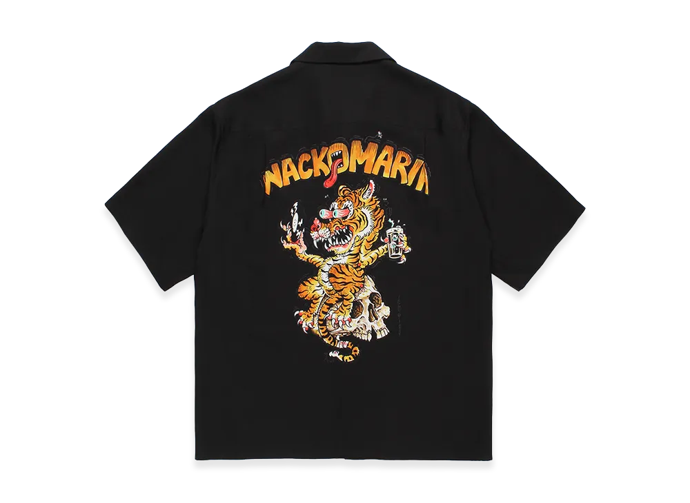 WACKO MARIA x Tim Lehi 50's Open Collar Shirt "Black"