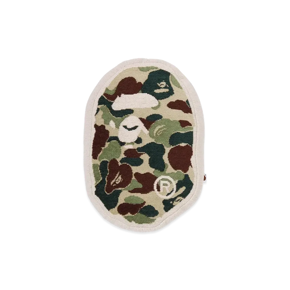 A BATHING APE ABC Camo Ape Head Cushion "Green"
