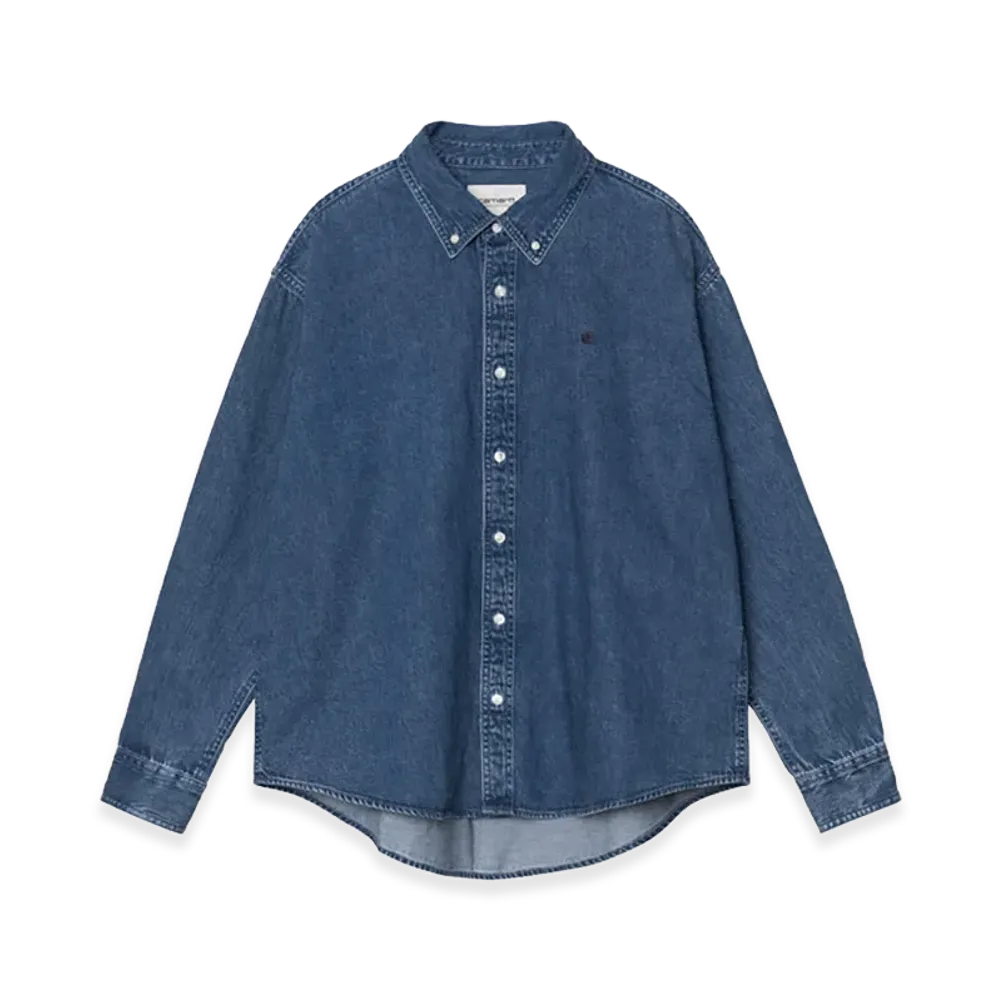 Carhartt WIP L/S Lucas Shirt "Blue/Stone Washed"