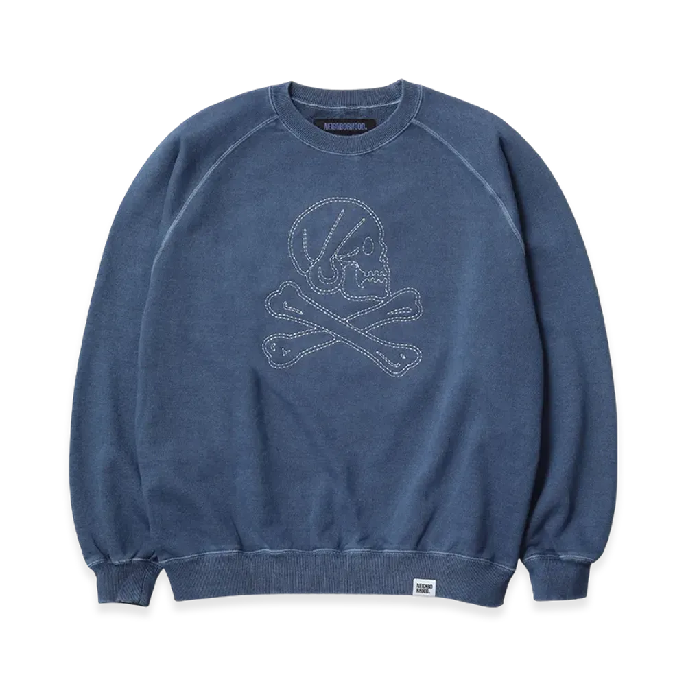 NEIGHBORHOOD Pigment Dyed Sweat Shirt LS "Navy"