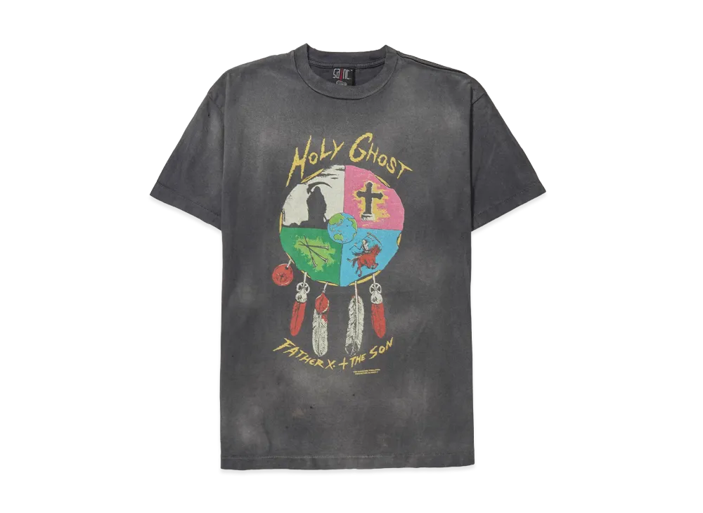 セントマイケル x ラストマン ホーリーゴースト ショート スリーブ Tシャツ "ブラック" 24SS SM-YS8-0000-C43