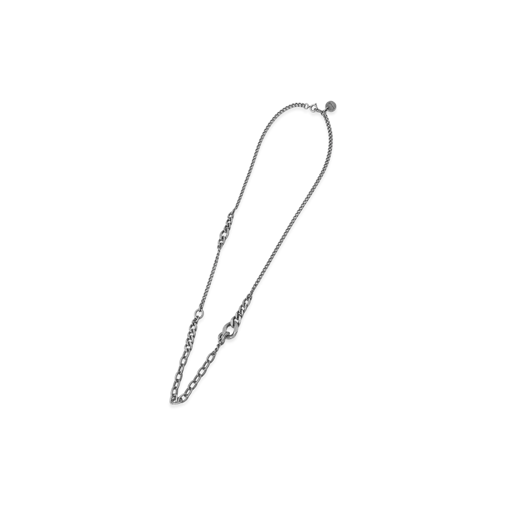 Ground Y Brass Mixed Chain Necklace "Black"