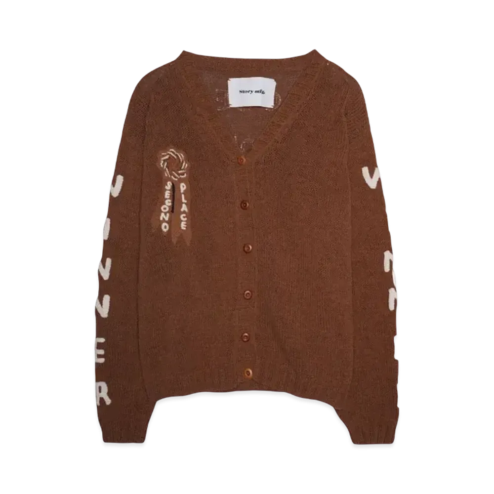 STORY mfg. TWINSUN CARDIGAN "BROWN CONTEST"