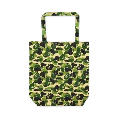 A BATHING APE Abc Camo Tote Bag "Green"