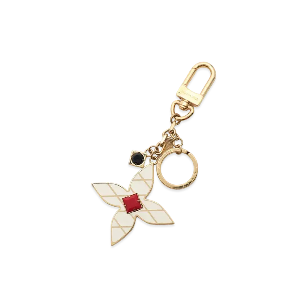 Louis Vuitton Malletage Flowers Key Holder