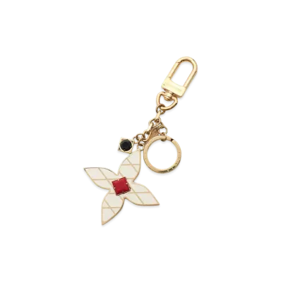 Louis Vuitton Malletage Flowers Key Holder