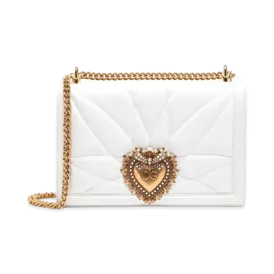Dolce&Gabbana Division Bag Medium Size Matrassenupa Leather "White"