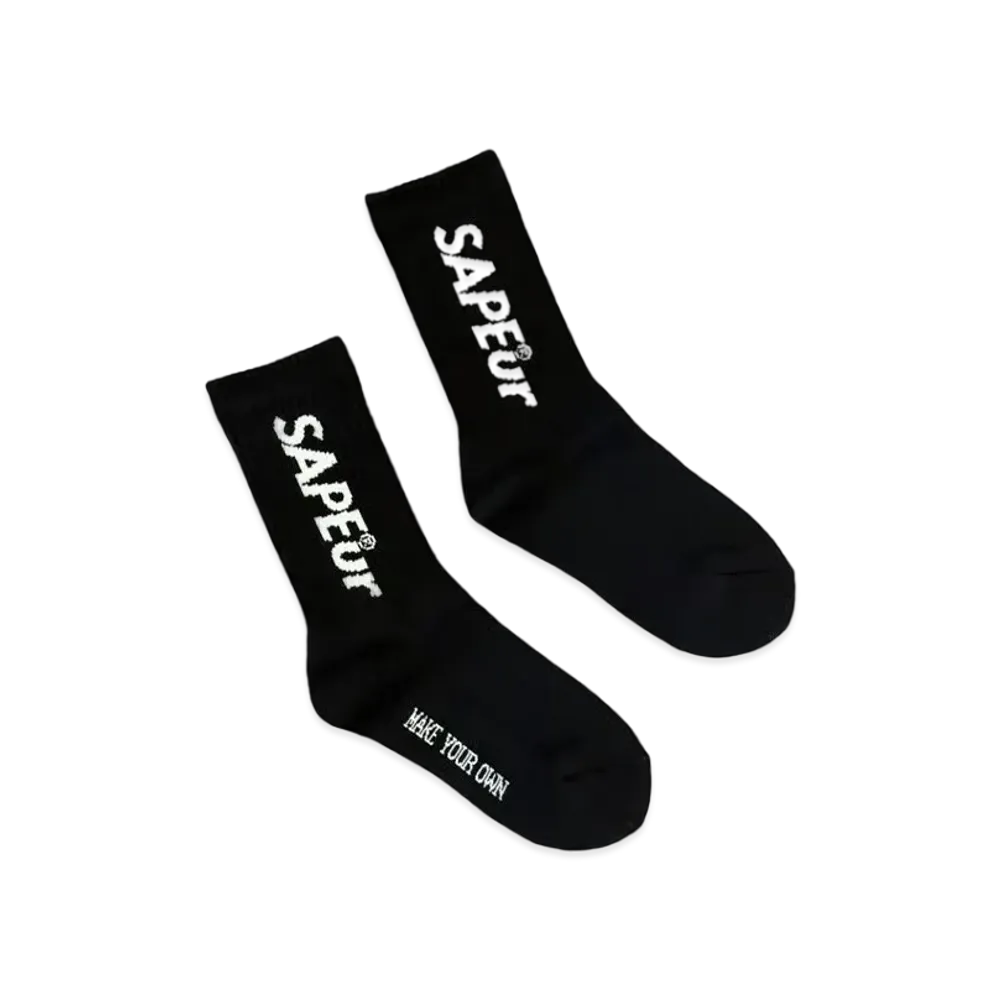 SAPEur Youth Crew Socks "Black"