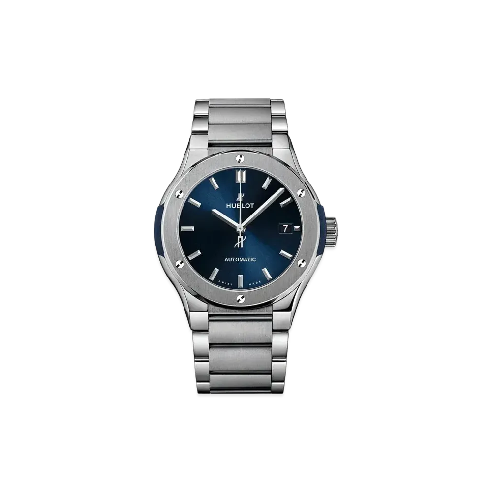 HUBLOT Classic Fusion Blue Titanium Bracelet 45mm