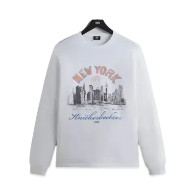 Kith x the New York Knicks Skyline L/S Vintage Tee "White"