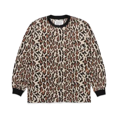 WACKO MARIA LEOPARD THERMAL SHIRT "Beige"