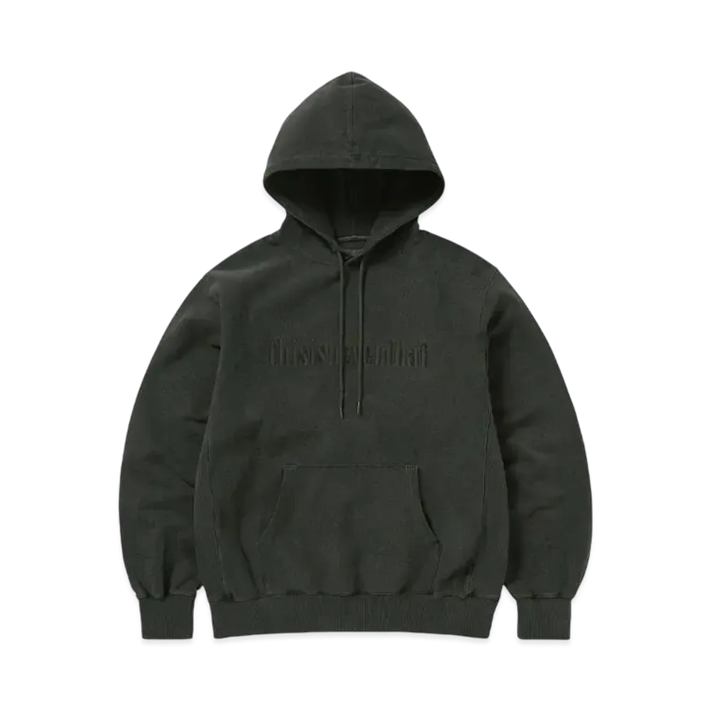 thisisneverthat Overdyed Embroidery Hoodie "Charcoal"