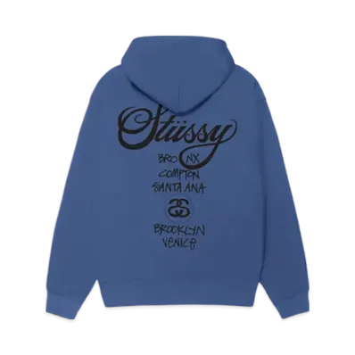 Stussy World Tour Hoodie (2025) "Blue"