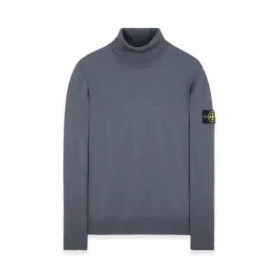 Stone Island 525C4 Stocking Stitch Pure Light Wool Turtleneck Knit - 23FW "Lead"