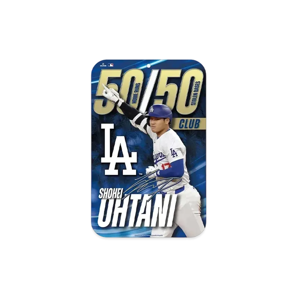 MLB Los Angeles Dodgers Shohei Ohtani 50-50 Sign 11x17