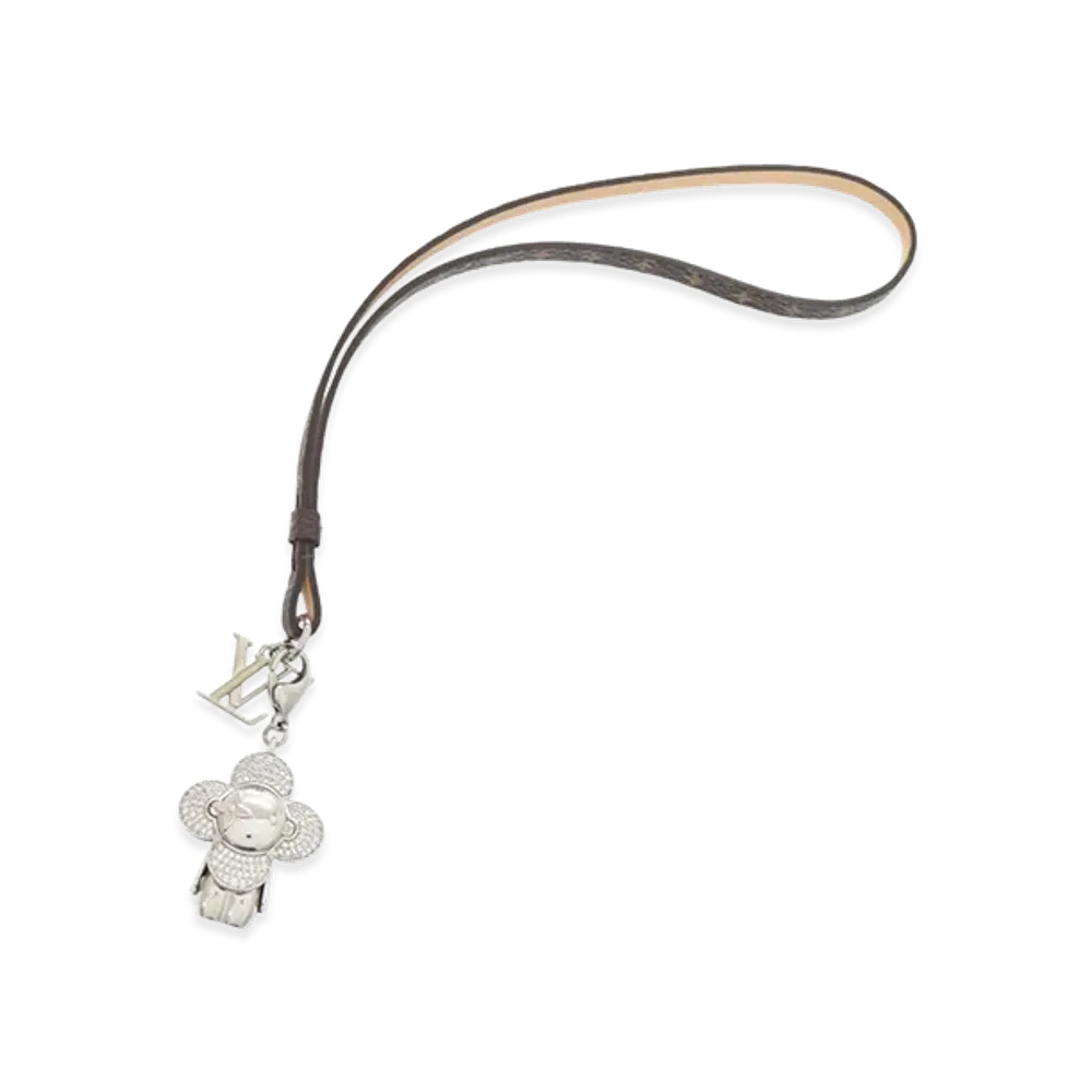 Louis Vuitton Bag Charm Mini Vivienne Stras "Silver"