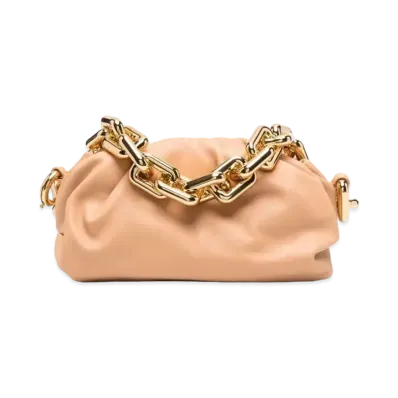 Bottega Veneta Teen Chain Pouch "Almond"
