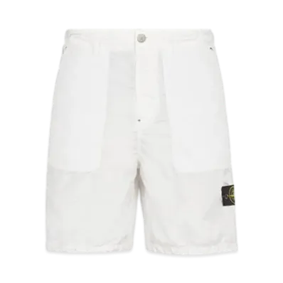 Stone Island L1932 Polyester Tela with David Light-TC Comfort Fit Bermuda Shorts - 24SS "White"