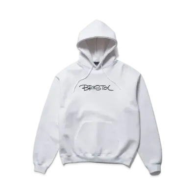 F.C.Real Bristol Embroidery Tagging Loose Fit Sweat Hoodie "White"