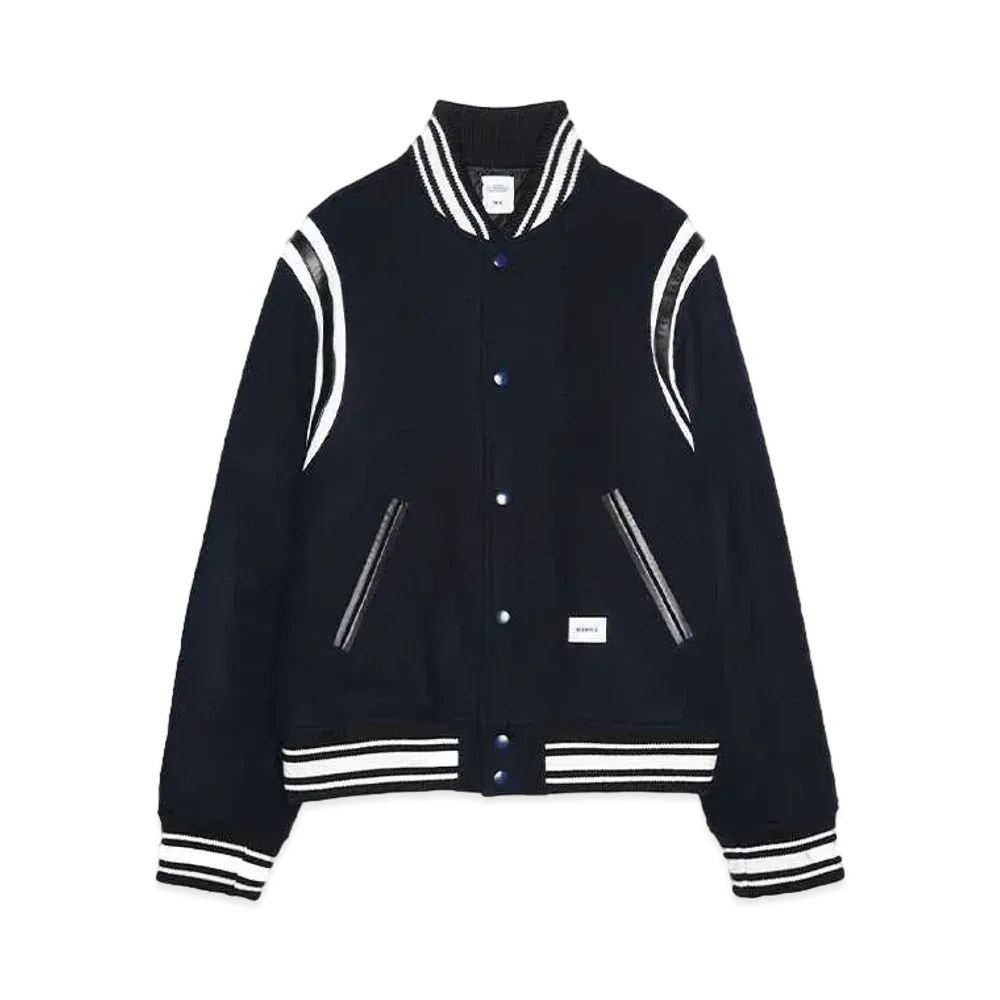 Bedwin & the heartbreakers MELTON AWARD JACKET "JERRY" "NAVY"