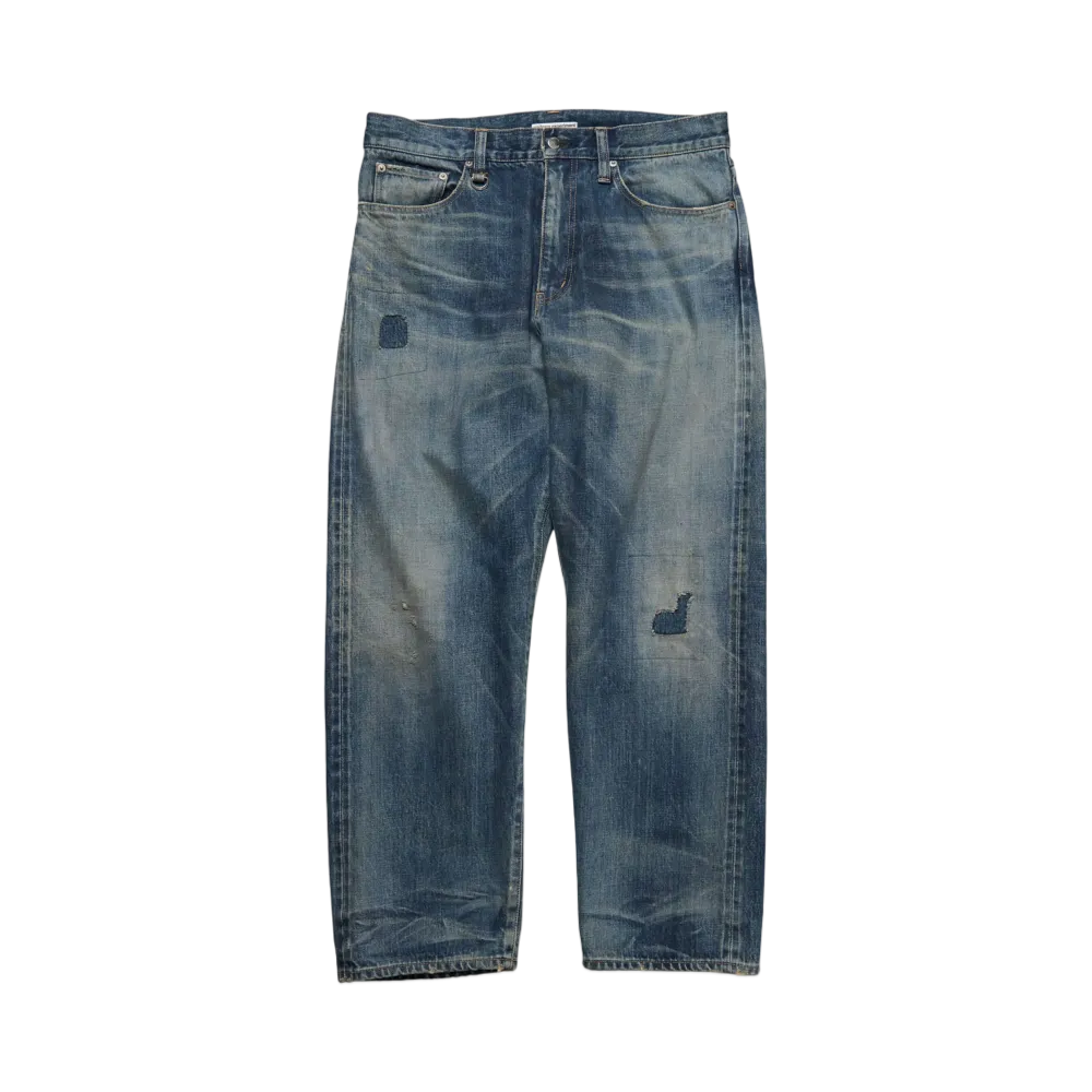 uniform experiment Damaged Regular Fit Jeans "Indigo"