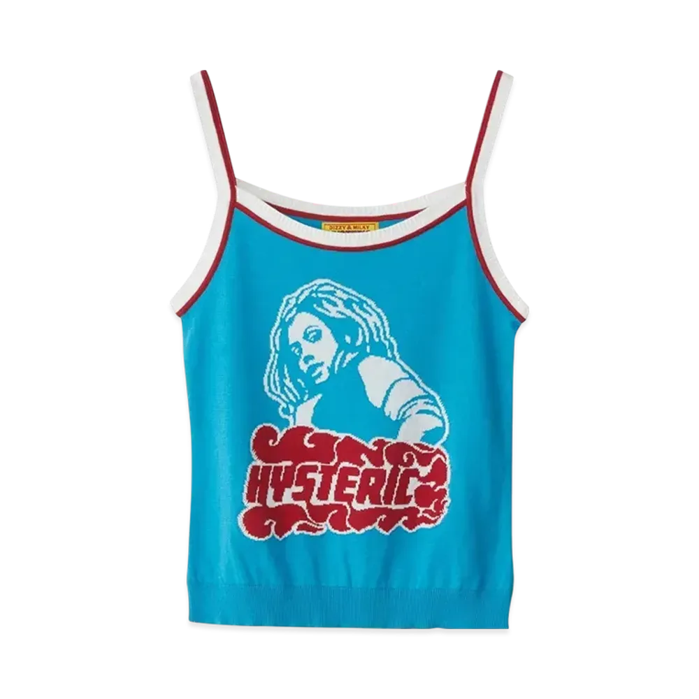 HYSTERIC GLAMOUR Vixen Girl Jacquard Camisole "Blue"