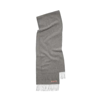 Acne Studios Fringe Wool Scarf "Gray Melange"