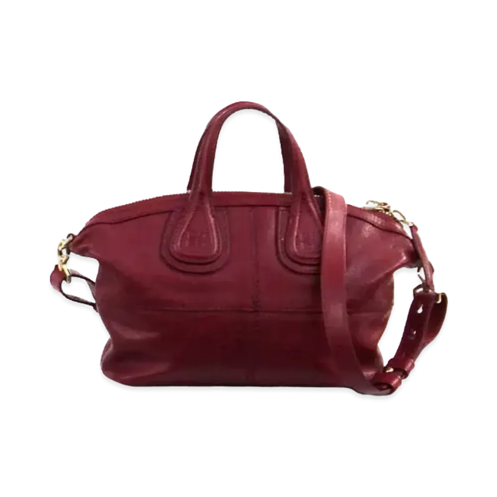 GIVENCHY Nightingale Leather 2Way Bag "Red"