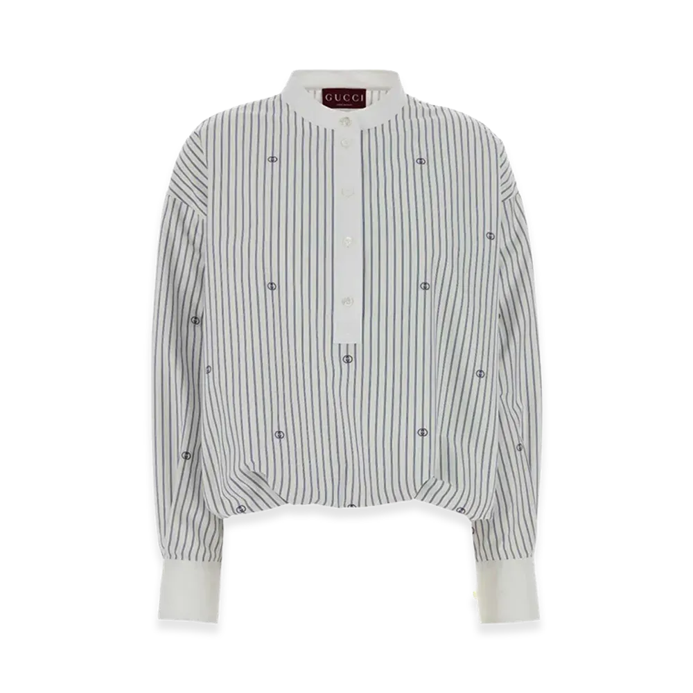 GUCCI Women's Embroidered Poplin Shirt "Multicolour"