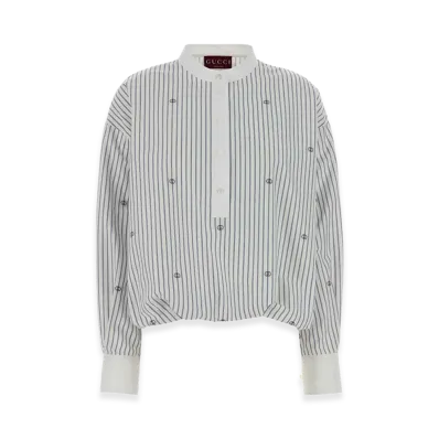 GUCCI Women's Embroidered Poplin Shirt "Multicolour"