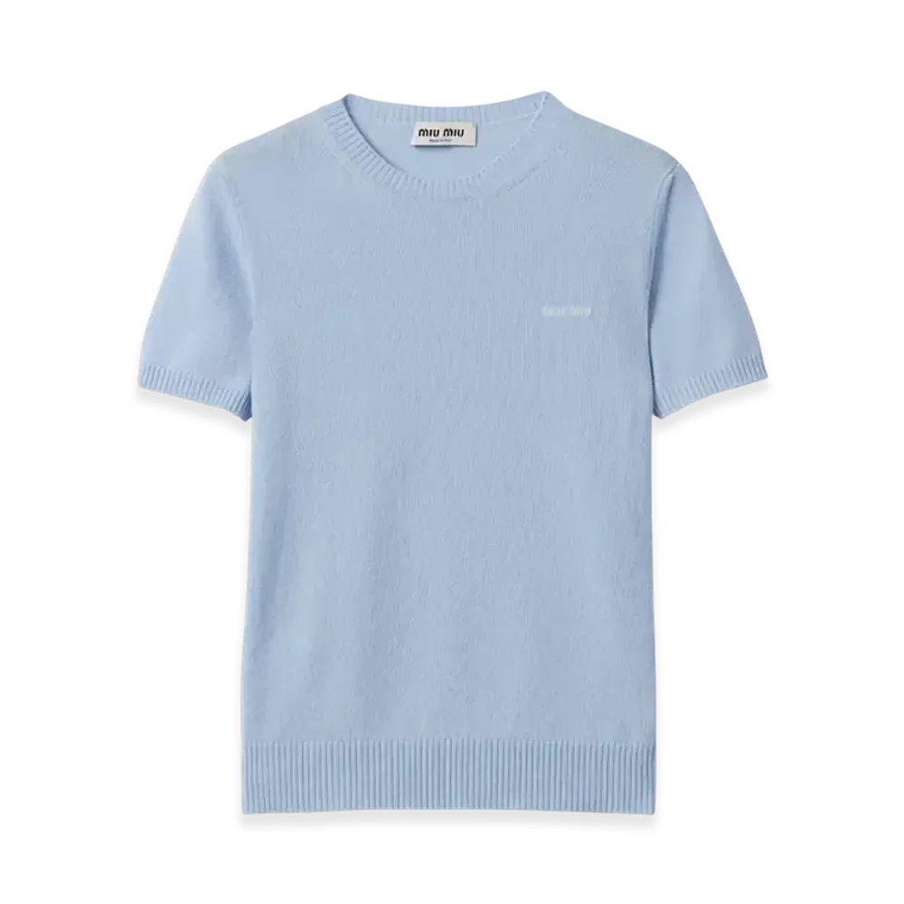 MIU MIU Women's Cashmere Sweater "Light Blue"