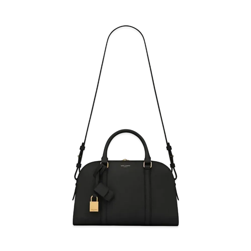 Saint Laurent Lock Baby Duffle In Smooth Leather "Black"