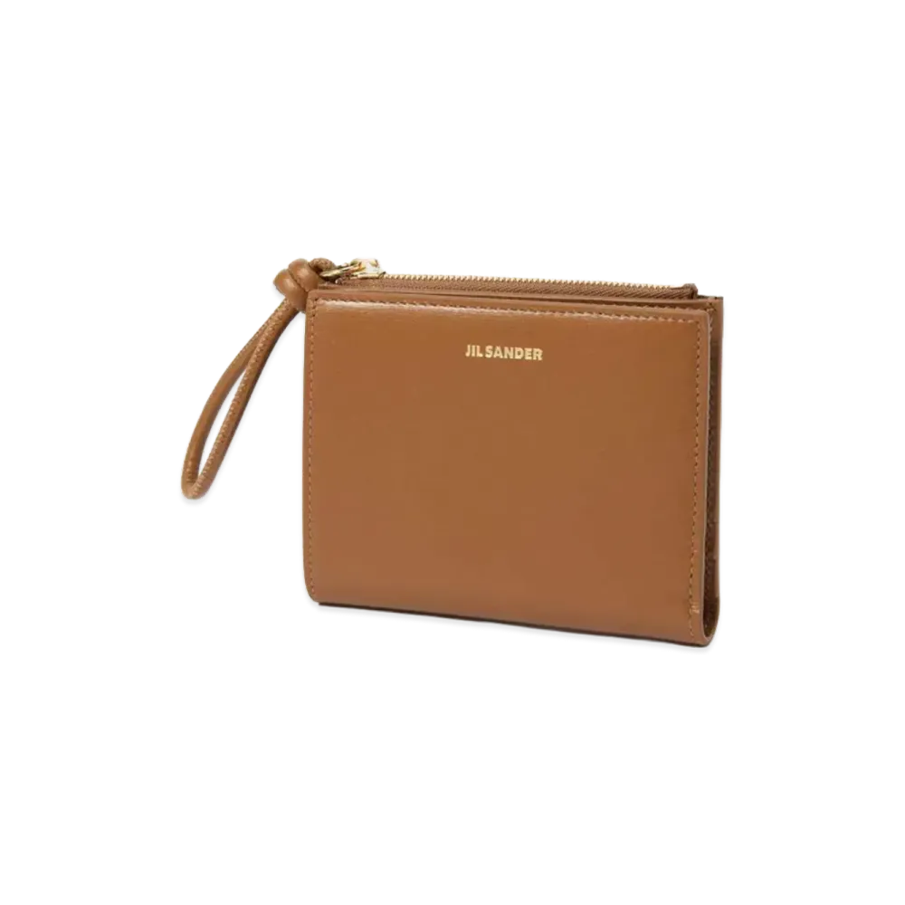 Jil Sander Women's Mini French Wallet Giro "Brown"