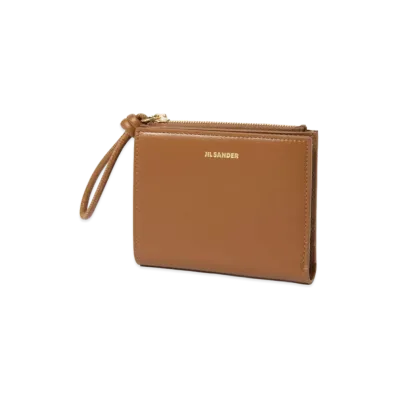 Jil Sander Women's Mini French Wallet Giro "Brown"