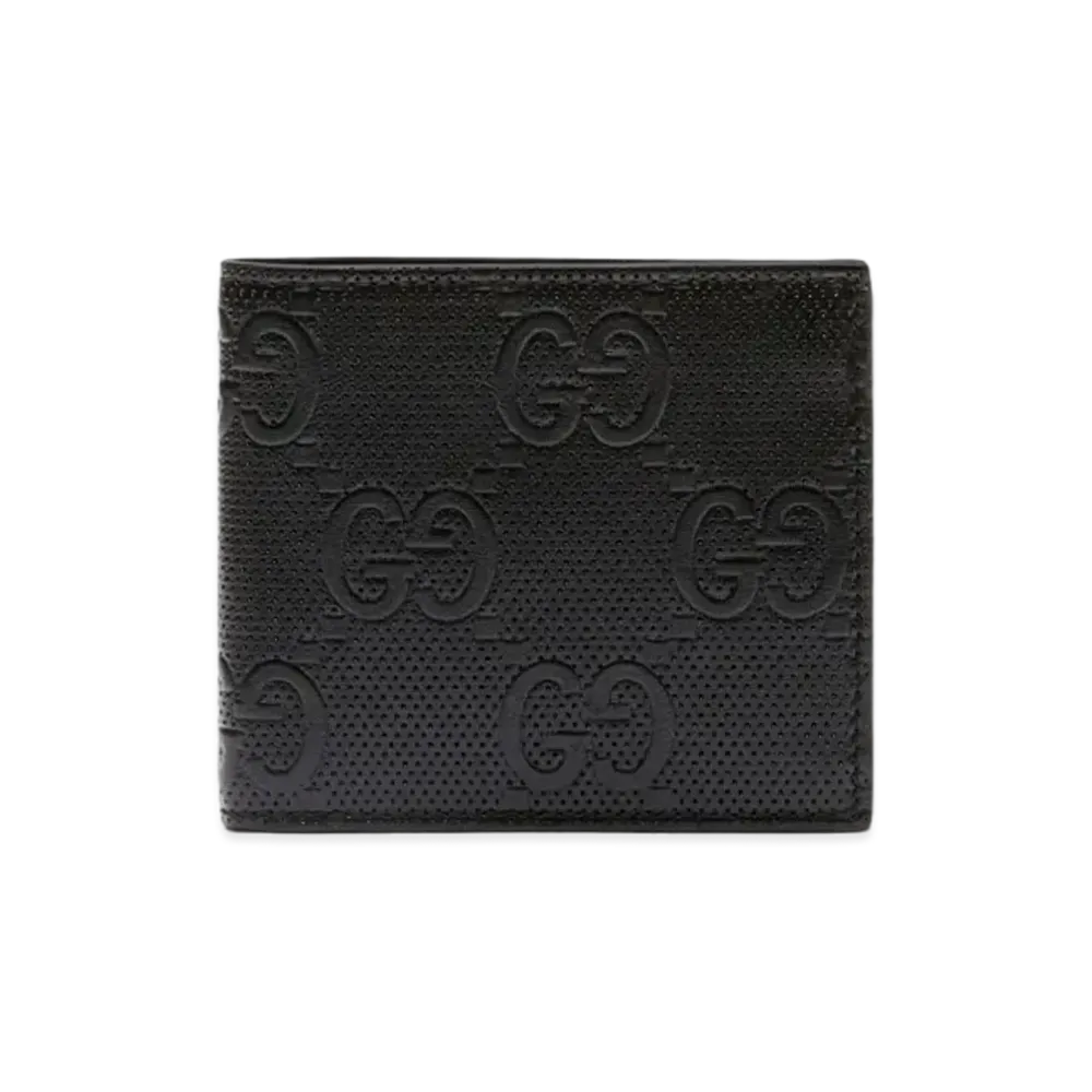 GUCCI GG Embossed Coin Wallet "Black"